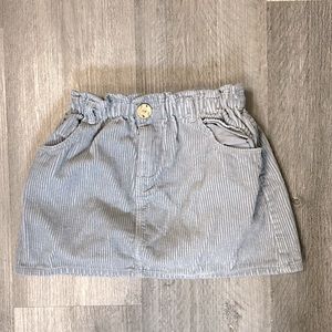 Girls Zara blue corduroy skirt